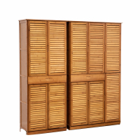 森美人简易鞋柜实木家用口走廊多层防尘省空间经济型竹宿舍收纳鞋架