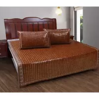 家柏饰(CORATED)竹麻将席碳化竹块麻将凉席子爱密码1.5m折叠1.8米双人床新款