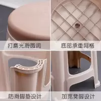 森美人加厚塑料凳子家用板凳方凳高凳简约客厅餐桌塑胶椅经济型胶凳椅子
