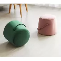 森美人北欧布艺矮凳客厅沙发凳时尚创意化妆小凳家用换鞋圆凳子