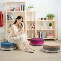 森美人简约矮凳布艺时尚圆凳茶几凳子彩色儿童凳创意休闲坐墩子幼儿园
