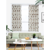 家柏饰(CORATED)窗帘免打孔安装全遮光人造纤维遮阳人造纤维简易免安装伸缩杆飘窗卧室阳台小帘