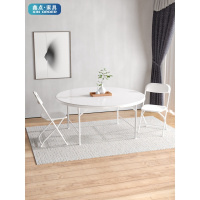 折叠圆桌家用简易餐桌塑料圆形大圆桌面户外简约折叠8人吃饭桌子