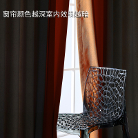 家柏饰(CORATED)北欧现代简约客厅卧室阳台遮光飘窗纯色百搭棉麻拼接成品窗帘