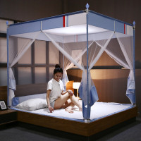 家柏饰(CORATED)蚊帐家用加密加厚支架公主风拉链1.5米坐床式1.8m三开蒙古包1.2