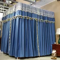 家柏饰(CORATED)廷落地床帘遮光蚊帐支架家用一体式全封闭加密加厚床幔防尘顶布