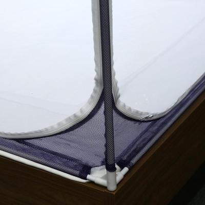 家柏饰(CORATED)坐床蚊帐双人家用三开1.8m床1.5米不锈钢支架儿童防摔加密加厚