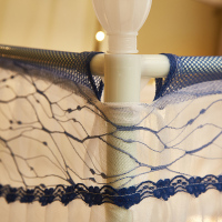 家柏饰(CORATED)蚊帐欧式廷公主风床幔2米1.8m床带支架纹帐1.5加密加厚家用落地