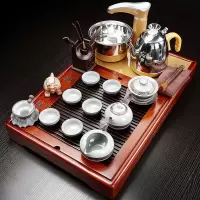 家柏饰(CORATED)整套功夫紫砂茶具套装家用办公茶杯电器茶台茶道茶盘