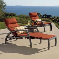 森美人户外躺床 藤椅躺椅阳台休闲庭院别墅游泳池躺床折叠 藤编沙滩椅