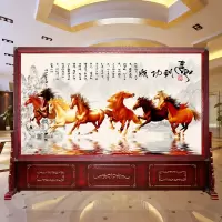 BONJEAN定做实木屏风隔断中式酒店客厅办公室单位大厅进玄关风水座屏