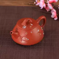 家柏饰(CORATED)功夫茶具紫砂壶全手工石瓢壶家用茶壶泡茶壶朱泥紫砂花茶壶