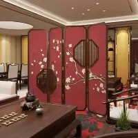 BONJEAN屏风隔断装饰玄关办公室简易折叠客厅移动折屏简约现代实木