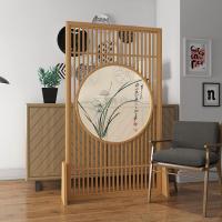 BONJEAN新中式玄关屏风隔断客厅时尚办公室顶天立地移动布艺座屏简约现代