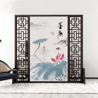 BONJEAN中式屏风隔断墙实木客厅座屏卧室遮挡现代入户玄关办公室家用双面