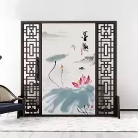 BONJEAN中式屏风隔断墙实木客厅座屏卧室遮挡现代入户玄关办公室家用双面