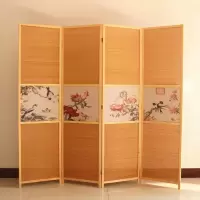 BONJEAN新中式屏风隔断折叠隔断客厅餐厅简约现公室实木玄关移动折屏