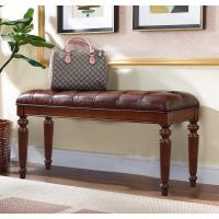 森美人美式换鞋凳实木长条凳脚踏沙发凳欧式进卧室床尾凳试穿鞋凳