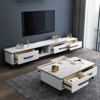 森美人大理石茶几电视柜组合简约现代小户型客厅家用北欧式实桌套装