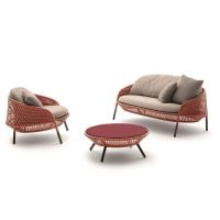 森美人户外藤编沙发休闲桌椅组合阳台创意单人沙发藤编庭院沙发三件套