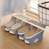 森美人家用双层鞋子收纳架简易经济型鞋架塑料收纳整理架简约多功能