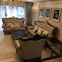 森美人欧式实木沙发 别墅客厅123组合美式简欧新古典沙发深色小户型