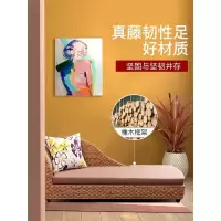 森美人藤编贵妃椅简约单人贵妃榻美人贵妃沙发躺椅太妃椅轻奢贵妃床藤椅