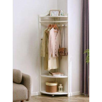 森美人北欧实木衣帽架简约现代衣架落地卧室挂衣架转角衣服架子家用