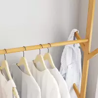 森美人衣帽架落地楠竹挂衣架家用卧室衣服架子简约现代可移动衣架