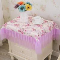 家柏饰(CORATED)布艺田园床头柜盖布防尘罩床头柜套床头柜罩蕾丝桌布台布盖巾