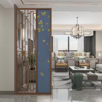 BONJEAN新中式屏风隔断客厅入户玄关遮挡家用格栅装饰酒店实木定制座屏