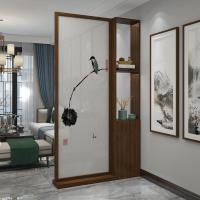 BONJEAN现代中式屏风隔断客厅入户玄关遮挡家用茶室装饰置物简约实木座屏