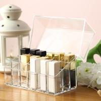 家柏饰(CORATED)防尘桌面口红收纳盒唇釉多格化妆品透明口红架带盖收纳整理盒