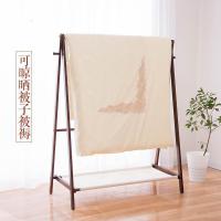 森美人实木衣帽架卧室落地挂衣架 创意欧式木质衣服架子衣架