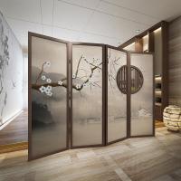 BONJEAN新中式屏风隔断客厅折叠移动卧室遮挡简约现公室折屏小户型