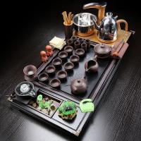 家柏饰(CORATED)茶具套装陶瓷家用全自动实木一体茶道办公室功夫茶盘简约泡茶