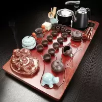家柏饰(CORATED)一体茶盘整套茶具套装功夫紫砂全自动家用客厅简约泡茶杯喝茶