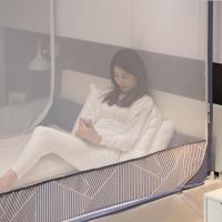 家柏饰(CORATED)支架蚊帐防摔儿童加密加厚拉链全封闭1.5米1.8m床家用1.35