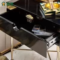 森美人不锈钢边几角几轻奢后现代简约沙发边桌金属正方形小茶几客厅家具