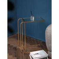 森美人北欧风小户型边几现代简易客厅金属角几沙发边桌玻璃小茶几