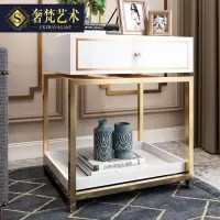 森美人轻奢边几简约现代床头柜正方形小方桌客厅角几卧室储物柜沙发边柜