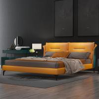 森美人北欧轻奢床现代简约大气双人床1.8米皮床床主卧婚床