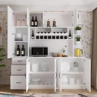 BONJEAN现代简约餐边柜时尚欧式酒柜厨房橱柜多功能北欧高柜微波炉柜定制