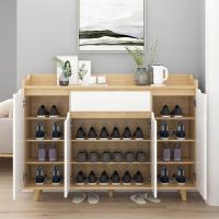 森美人北欧仿实木鞋柜玄关柜简约现代大容量进口鞋柜家用阳台储物柜子