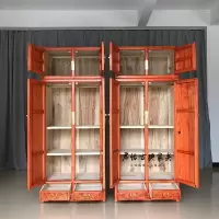 森美人卧室家具香樟木顶箱柜中式复古花衣柜储物收纳柜全樟木衣橱防潮