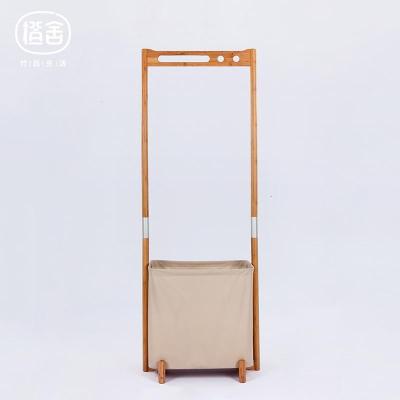 森美人原创组合衣帽架卧室转角落地竹衣架多功能欧式收纳置物架