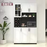 森美人定制现代简约餐边柜客厅展示酒柜北欧多功能储物柜餐厅微波炉碗柜