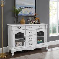 森美人简约美式实木餐边柜酒柜家用厨房碗柜欧式客厅靠墙储物柜茶水柜子