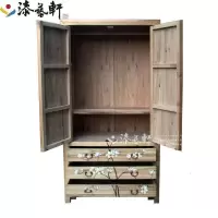 森美人现代简约新中式彩绘香樟木实木衣柜防虫小户型大容量定制卧室双