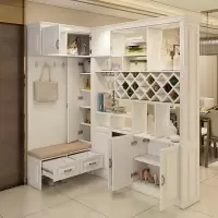 森美人简约现代厅玄关柜转角连体鞋柜酒柜隔断柜餐厅储物柜进展示柜